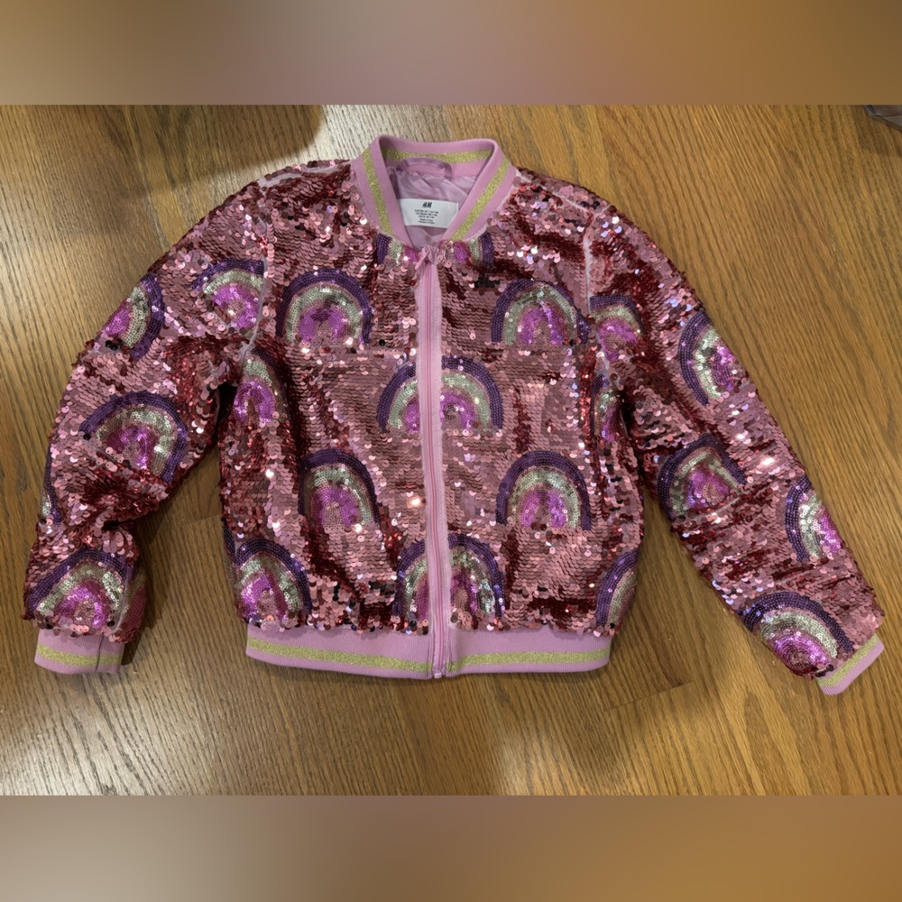 H&M Kids Pink and Purple Sequin Jacket